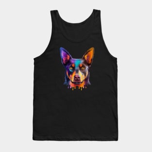 Australian Kelpie Dog Watercolor Tank Top